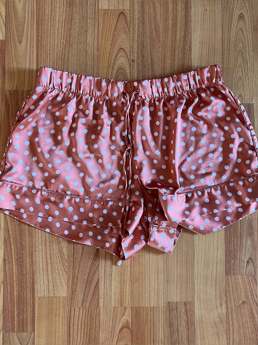 Victoria secret Polka Dot Satin Sleep Shorts - copper